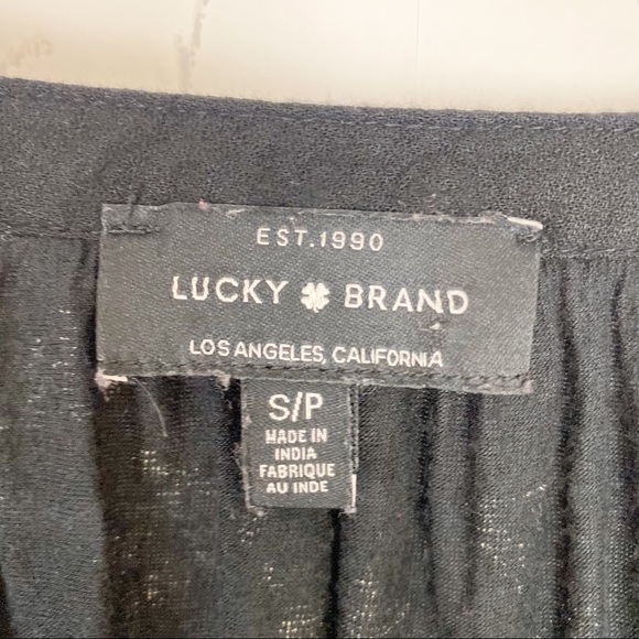 LUCKY BRAND Mixed Print Peasant Blouse Aztec Small - Picture 9 of 10